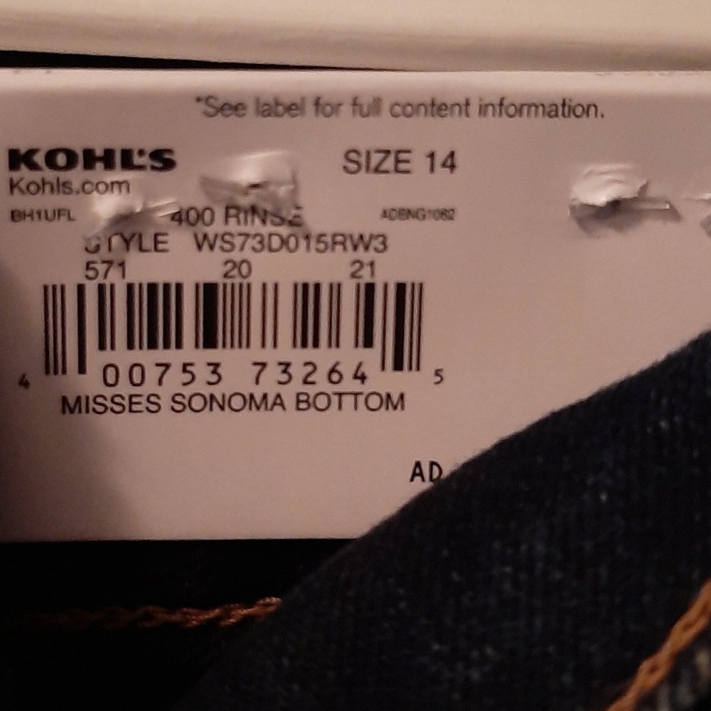 Sonoma Classic Indigo Jeans